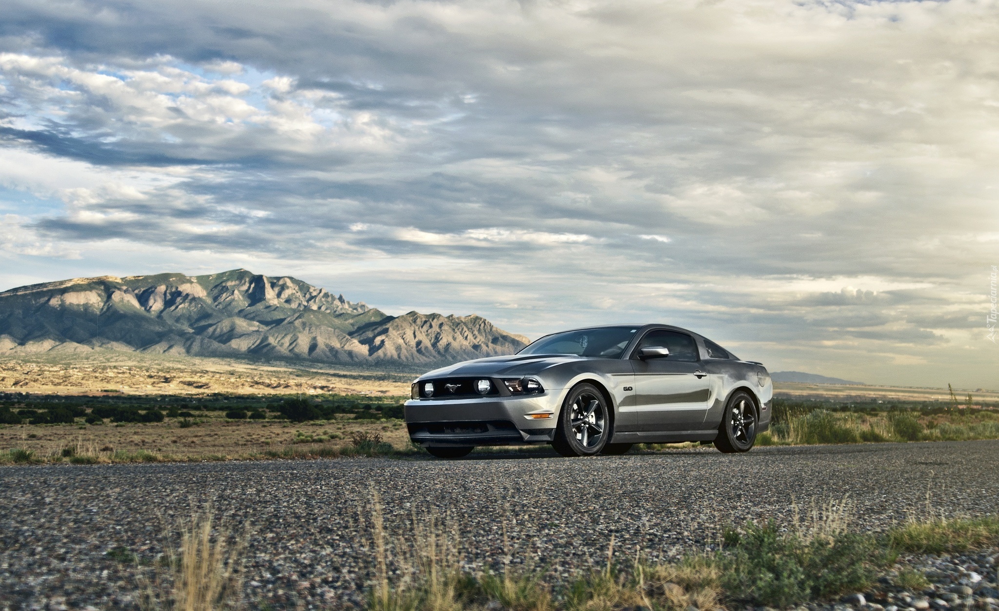 Edycja Tapety Ford Mustang Droga Pustynia