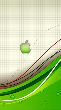 Apple wspinające się po przerywanej lini