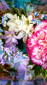 Barwne kwiaty graficzne