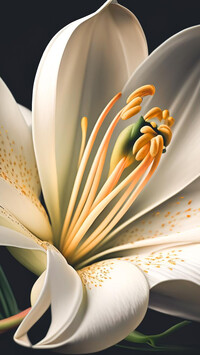 Biała lilia w grafice