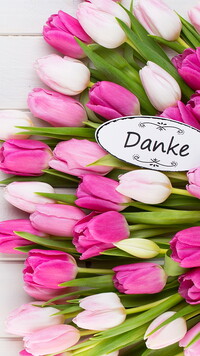 Bukiet tulipanów z podziękowaniem