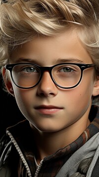 Chłopiec w okularach