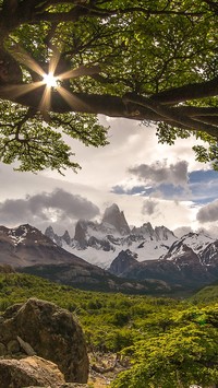 Chmury nad górą Fitz Roy