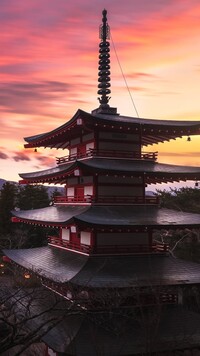 Chureito Pagoda w mieście Fujiyoshida