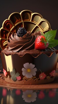 Ciastko czekoladowe z owocami