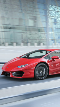 Czerwone Lamborghini LP 580-2 Huracan