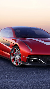 Czerwony Italdesign Giugiaro Brivido