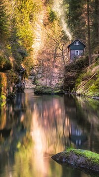 Dom nad rzeką Kamienicą w Czechach