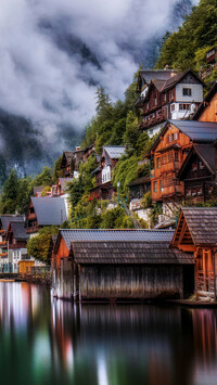 Domki nad jeziorem Hallstatt