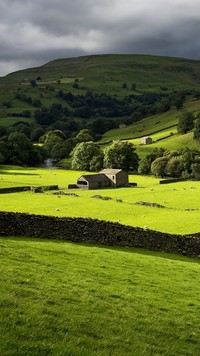 Domki w dolinie Swaledale