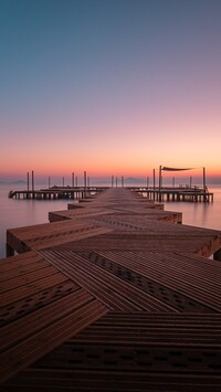 Drewniany pomost na Lagunie Mar Menor