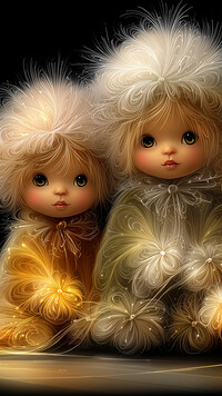 Dwie lalki w grafice