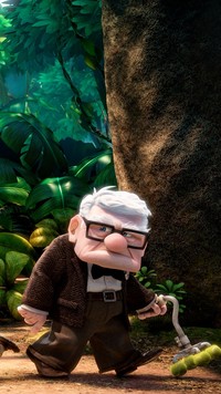 Dziadek Carl Fredricksen w filmie animowanym Odlot