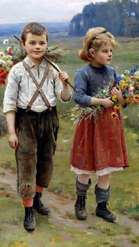Dzieci z kwiatami