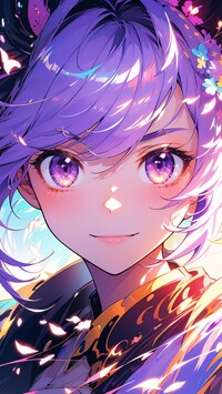 Dziewczyna z fiołkowymi oczami w anime
