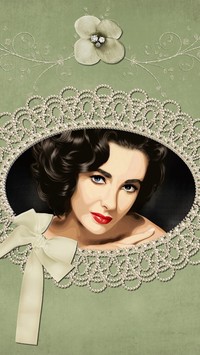 Elizabeth Taylor w koronkowej grafice