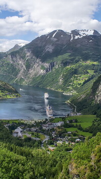 Fiord Geirangerfjorden w Norwegii