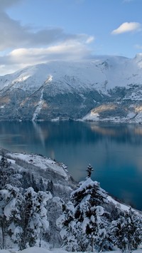 Fiord Sorfjorden w Norwegii