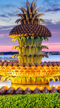 Fontanna Pineapple Fountain w Waterfront Park