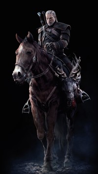Geralt z Rivii na koniu