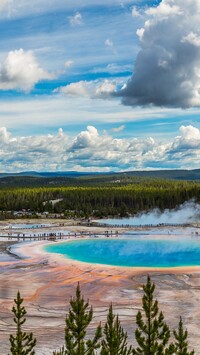 Gorące źródła w Parku Narodowym Yellowstone