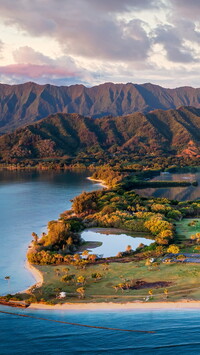 Góry i jeziora na Hawajach