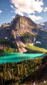 Góry i jezioro Grinnell Lake