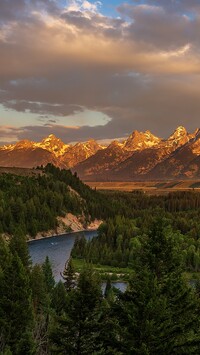 Góry Teton Range i rzeka Snake River