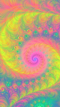 Graficzne spirale na kolorowym tle