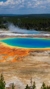 Grand Prismatic Spring w Parku Narodowym Yellowstone