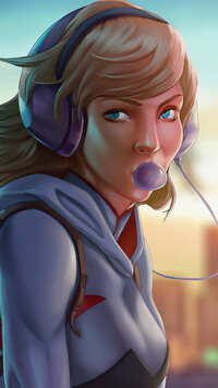 Gwen Stacy ze słuchawkami