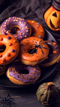 Halloweenowe donuty