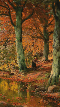 Jesienny las na obrazie Aloisa Arneggera