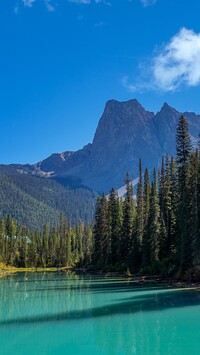 Jezioro Emerald Lake i Góry Skaliste