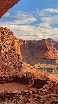 Kamienny krąg False Kiva w Parku Narodowym Canyonlands