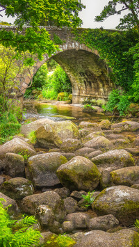 Kamienny most łukowy nad rzeką
