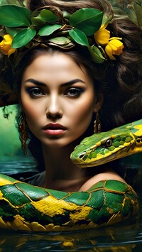 Kobieta z wężem
