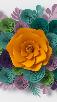 Kolorowe kwiaty z papieru