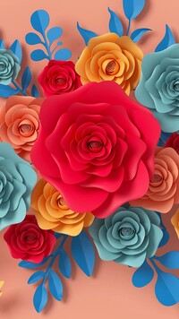 Kolorowe kwiaty z papieru