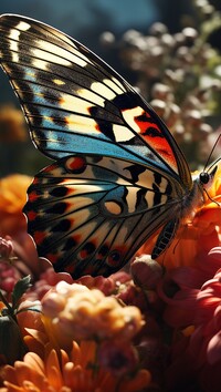 Kolorowy motyl w zbliżeniu