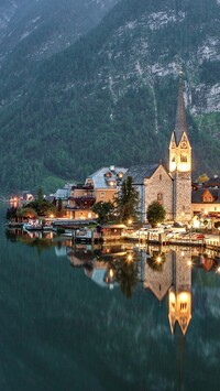 Kosciół i domy w Hallstatt