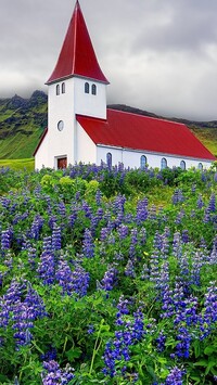 Kościół w Vik i Myrdal w Islandii