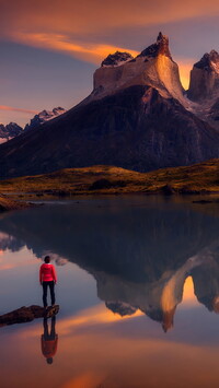Krajobraz Parku Narodowego Torres del Paine w Chile