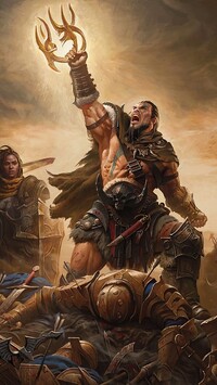 Krzyżowiec i Barbarzyńca z gry Diablo Immortal