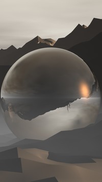 Kula w górach w 3D
