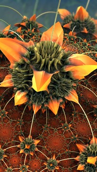 Kwiat kaktusa w grafice 3D