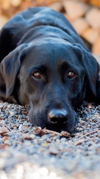 Labrador retriever czuwa