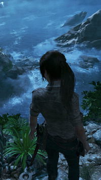 Lara Croft na skałach