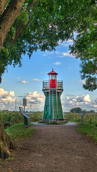 Latarnia morska Bunthaus lighthouse w Hamburgu