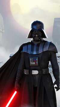 Lord Vader z mieczem świetlnym